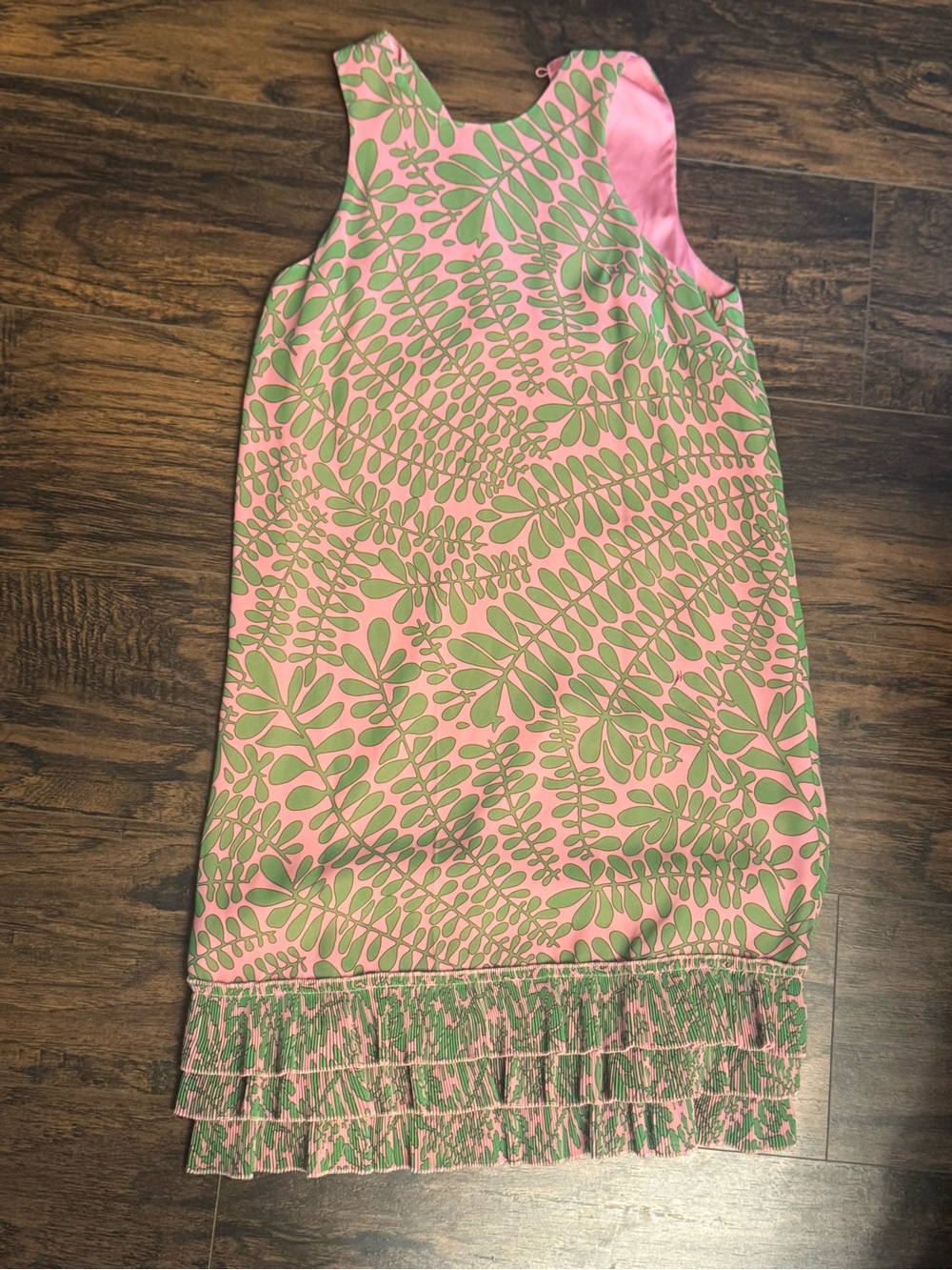 Trina Turk Pink and Green Leaf-Print